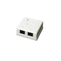 Caja de pared de 2 puertos con Jack UTP Cat5e