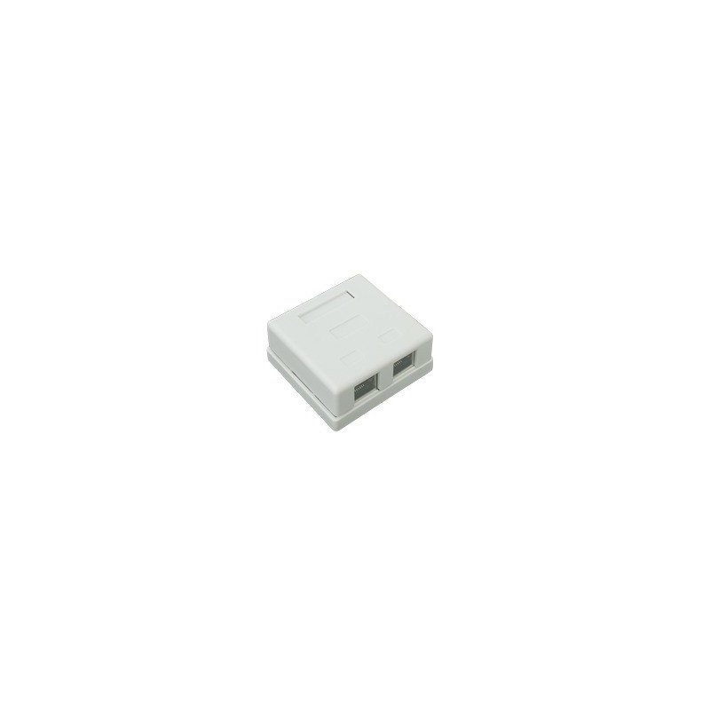 Caja de pared de 2 puertos con Jack STP Cat5e