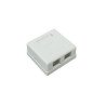 Caja de pared de 2 puertos con Jack STP Cat5e