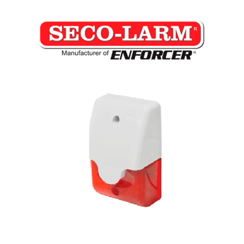 Sirena mini piezoeléctrica roja y luz estroboscópica LED