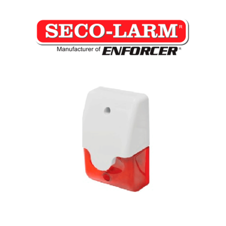 Sirena mini piezoeléctrica roja y luz estroboscópica LED