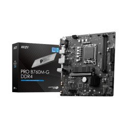 Tarjeta madre MSI PRO B760M-G DDR4, Intel, LGA 1700, Intel® Celeron®, Intel® Pentium® Gold, LGA 1700, DDR4-SDRAM, 64 GB