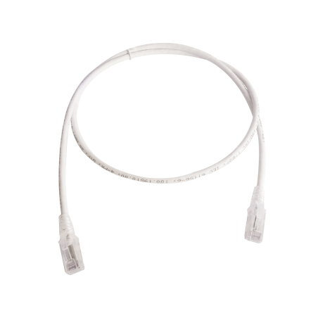 Patch Cord MC6 Modular Cat6 UTP, CM/LS0H, 3ft, Color Blanco, Versión Bulk