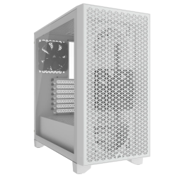 Gabinete Corsair airflow 3000d media torre blanco RGB TG ATX