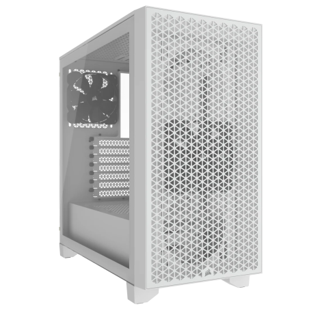 Gabinete Corsair airflow 3000d media torre blanco RGB TG ATX