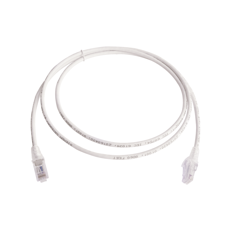 Patch Cord MC6 Modular Cat6 UTP, CM/LS0H, 5ft, Color Blanco, Vesión Bulk