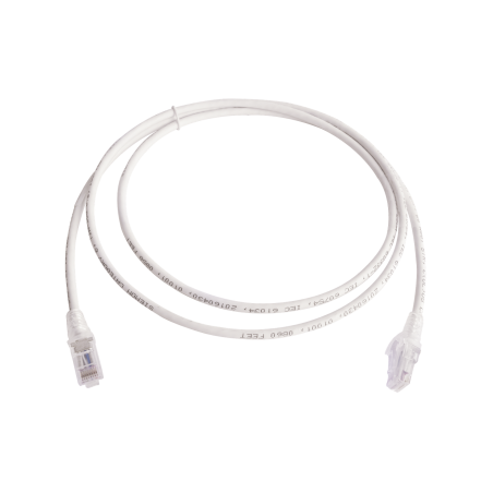 Patch Cord MC6 Modular Cat6 UTP, CM/LS0H, 5ft, Color Blanco, Vesión Bulk