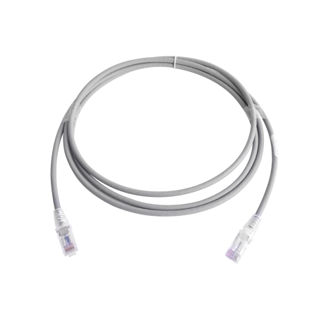 Patch Cord MC6 Modular Cat6 UTP, CM/LS0H, 7ft, Color Gris, Versión Bulk