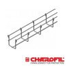 Charola tipo malla 66/50 mm, con acabado Electro Zinc, hasta 52 cables Cat6, tramo 3 m Charola tipo malla 66/50 mm, con acabado Electro Zinc, hasta 52 cables Cat6, tramo 3 m