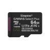 memoria flash micro SD Kingston SDXC Canvas select plus 64 GB 100Mb/s UHS-I u1 v10 con adaptador (sdcs3, 64gb)
