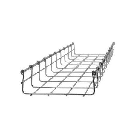 Charola tipo malla 66/600 mm, con acabado Electro Zinc, hasta 630 cables Cat6, tramo 3 m
