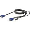 Cable KVM USB de 1.8 m para Consola de de Montaje en Gabinete Rack