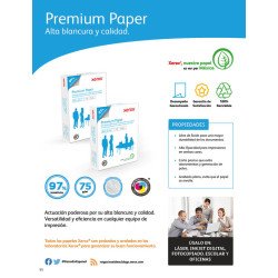 Papel Xerox Premium Azul Tamaño Carta 97% Blancura 75 gr Caja C/5000 hojas