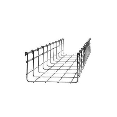 Charola tipo malla 116/450 mm, con acabado Electro Zinc, hasta 760 cables Cat6, tramo 3 m
