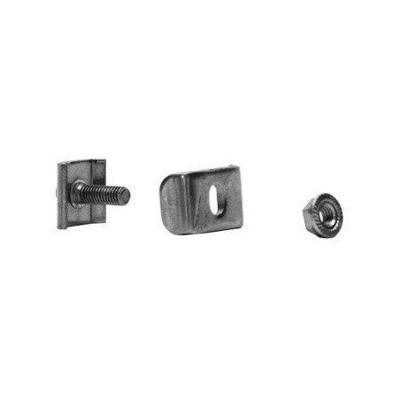 Kit 2 para unir tramos de charola, clema mediana, mas tornillo encastardo, con acabado Electro Zinc