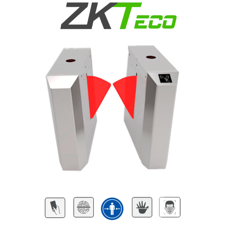 Barrera Peatonal Bidireccional, Acero SUS304, Aleta de Acrílico Personalizable, 110V, Infrarrojos, 5 millones de Ciclos, 30 Pers