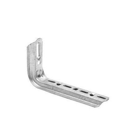 Ménsula omega tipo L inteligente, 310 mm de ancho, con acabado Electro Zinc