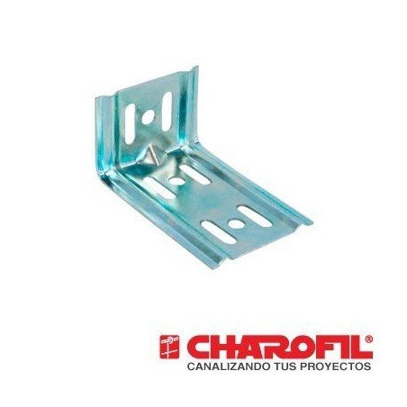 Ménsula económica, para montaje en pared, para anchos de charola de 100mm, con acabado Electro Zinc