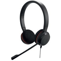 Diadema Jabra Evolve 20, Alámbrico, 150 - 7000 Hz, Oficina/Centro de llamadas, 132 g, Auriculares, Negro