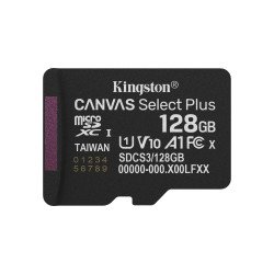 MicroSDXC Kingston Technology Canvas Select Plus Gen3, 128 GB, Clase 10, UHS-I, 150 MB/s, Class 1 (U1)