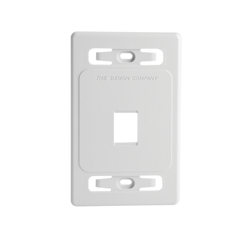 Placa de pared modular MAX, de 1 salida, color blanco, version bulk