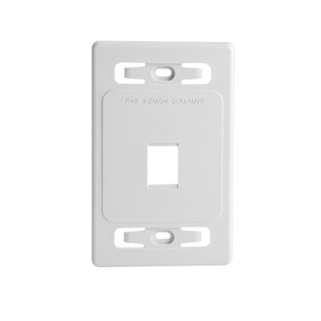 Placa de pared modular MAX, de 1 salida, color blanco, version bulk