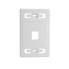 Placa de pared modular MAX, de 1 salida, color blanco, version bulk
