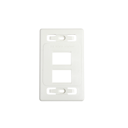 Placa de pared modular MAX, de 4 salidas, color blanco, version bulk