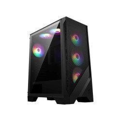 Gabinete MSI MAG FORGE 120A AIRFLOW, Midi Tower, PC, Negro, Transparente, ATX, Micro ATX, Mini-ITX, Red, Yeso, Juego