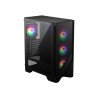 Gabinete MSI MAG FORGE 120A AIRFLOW, Midi Tower, PC, Negro, Transparente, ATX, Micro ATX, Mini-ITX, Red, Yeso, Juego