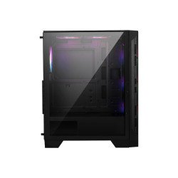 Gabinete MSI MAG FORGE 120A AIRFLOW, Midi Tower, PC, Negro, Transparente, ATX, Micro ATX, Mini-ITX, Red, Yeso, Juego