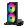 Disipador de enfriamiento liquido cooler master masterliquid ml240l Core ARGB, negro, ventiladores de 120mm socket 1851, 1700, 1