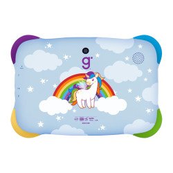 Tablet kids, A133 quadcore, 7 pulg IPS, 4GB RAM, 64GB, USB c, 2cam, wifi, bluetooth, 2500mah, Android 14 go edition, unicornio
