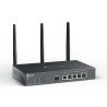 Router TP-Link Omada ER706W, Doble banda (2,4 GHz / 5 GHz), Ethernet, Negro, Enrutador de escritorio / poste