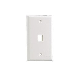 Placa de pared vertical, salida para 1 puerto - Blanco