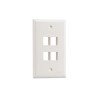 Placa de pared vertical, salida para 4 puertos - Blanco