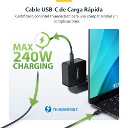 Cable Thunderbolt 5 de 3m - 80Gbps hasta 120Gbps - PD 240W - 8K 60Hz