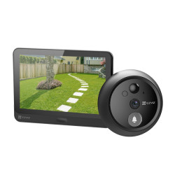 Videoportero Con Mirilla y Pantalla Wi-Fi de Batería Recargable, Para Instalarse en Puerta, Cámara 1080P, Sensor PIR, Detección
