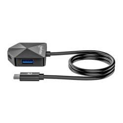 Hub Alámbrico Manhattan 181150, USB 3.2 Gen 2 (3.1 Gen 2) Type-C, Negro, 5 Gbit/s, Plástico, USB
