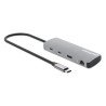 Hub Alámbrico Manhattan 190459, USB 3.2 Gen 1 (3.1 Gen 1) Type-C, 100 W, 10,100,1000 Mbit/s, Gris, Space Grey