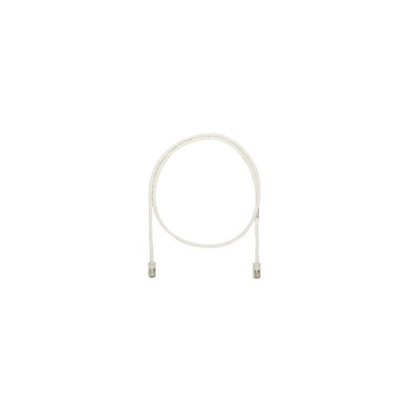 Cable de parcheo UTP Categoría 5e, con plug modular en cada extremo - 1 m. - Blanco mate