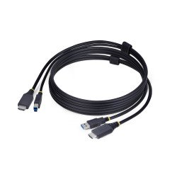 copia de Cable KVM DisplayPort de Doble Pantalla con USB 5Gbps de 1.8m - 4K 60Hz - DP 1.2