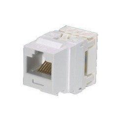 Conector modular punchdown, keystone, Categoría 6, de 8 posiciones y 8 cables - Marfil