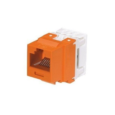 Conector modular punchdown, keystone, Categoría 6, de 8 posiciones y 8 cables - Naranja