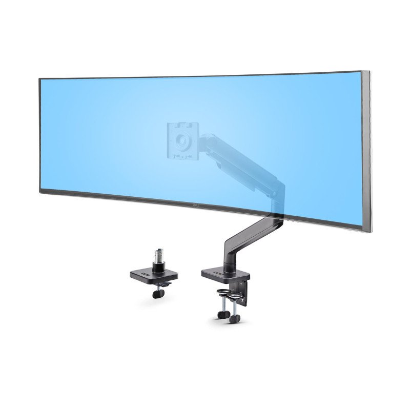Soporte VESA de Escritorio para Monitor Curvo de 49" StarTech.com, Ultraancho 32:9, Grommet/Mordaza, 20kg, Altura ajustable, 1 P