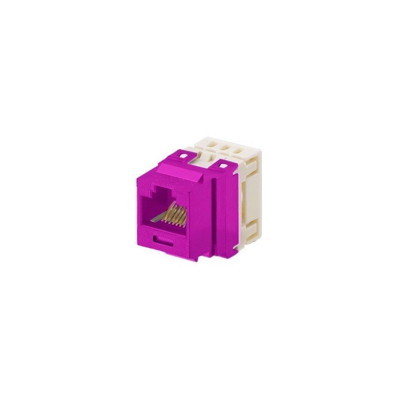 Conector modular punchdown, keystone, Categoría 6, de 8 posiciones y 8 cables - Violeta