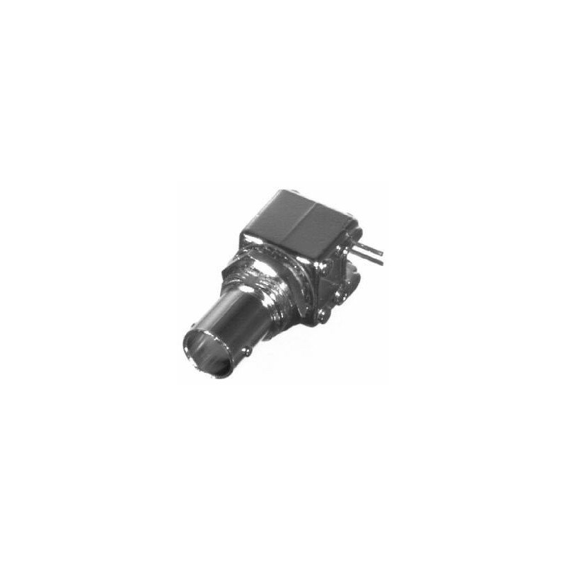 Conector BNC Hembra a 75 Ohm, Montaje Vertical en PCB.