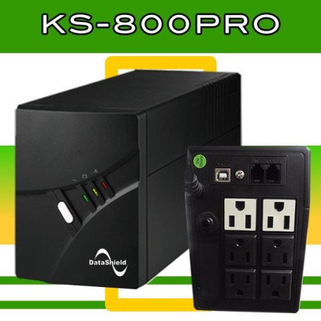 DataShield nobreak ks-800 pro 800 va/480 watts 6 contactos