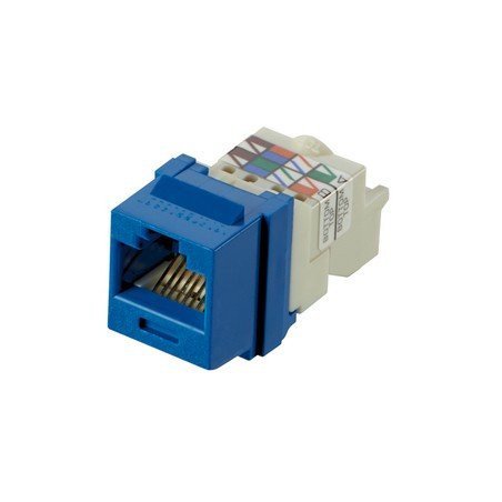 Módulo Jack Estilo TP, keystone, Categoría 6, de 8 posiciones y 8 cables - Azul