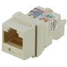 Módulo Jack Estilo TP, keystone, Categoría 6, de 8 posiciones y 8 cables - Blanco Mate
